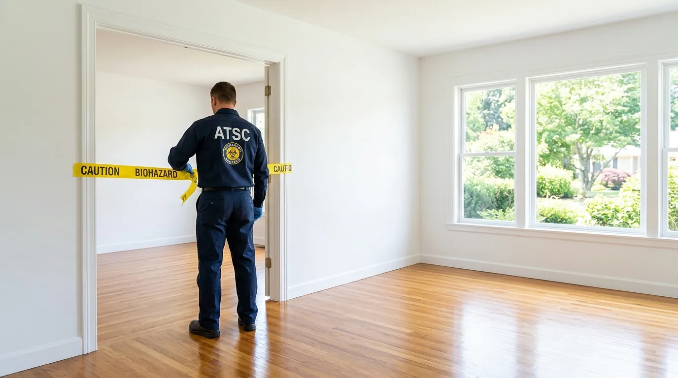 Certified biohazard cleanup crew performing Decomposition Cleanup in Linda